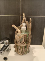 Flacon de savon liquide en bois flotté