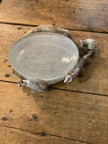 Porte savon en bois flotté et coupelle transparente