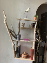 Etagère murale zéro déchet, en bois flotté