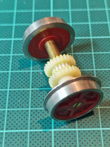 Antriebsachse 32 mm komplett mit Zahnrädern und Metallrädern