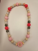 EM Perlenkette Blume Rosa