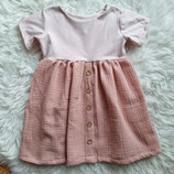 Kleid , altrosa mit Knopfleiste