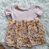 Kleid, blumen orange