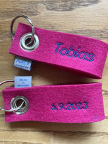 2 Schlüsselanhänger mit Hochzeitsdatum