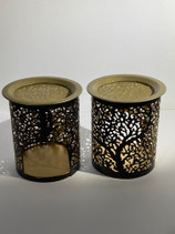 Räucherstövchen "FLORA" mit Edeldstahlsieb gold