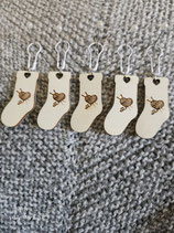 5er Set abnehmbare Maschenmakierer aus Holz zum stricken und häkeln (Wollherz)