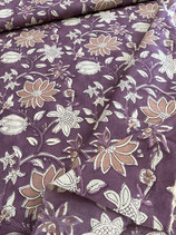 Baumwolle Voile - Violett/natur - 100 % Baumwolle - Breite 145 cm - Gewicht 80 g/m²