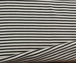 Feinrippjersey schwarz weiß gestreift - 100% Co - 140 cm breit