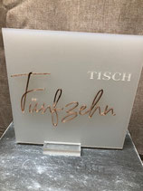 Tischnummer Acryl Kupfer
