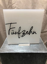 Tischnummer Acryl Schwarz