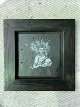 Original Gouache Malerei White Rabbit