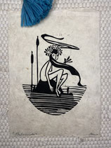 Linoldruck „Flussnymphe“