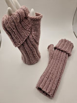 Handstulpen mit Umschlag und Glitzer  one size