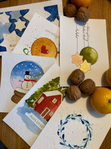 Weihnachts-Aquarelle