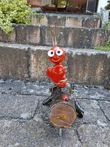 Metallfigur Gartenfigur: Raupe Larry