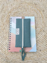 Planer-Täschchen 20x10 cm aus Waffelstoff – Stiftemäppchen mit Gummiband für Planer, Ordner, Tablet & Laptop