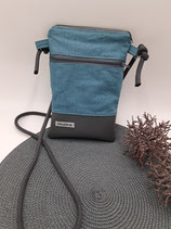 Natel-Täschli Petrol/Antrazit