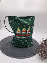 Säckli grün mit weissen Flocken