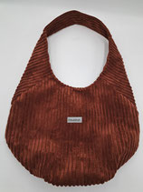 Hobo Bag abgerundet rostbraun