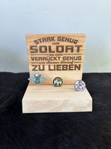 Coinbrett groß Esche "Soldat" Lasergravur