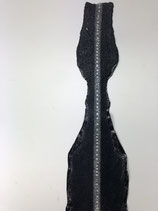 3" Stingray Leather row stone black