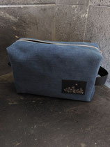 Necessaire / gross, petrol-blau