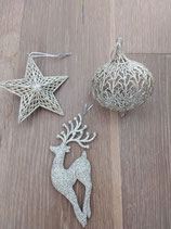 Baumschmuck Hirsch, Stern, Zwiebel