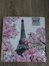 Servietten Paris Eiffelturm pink