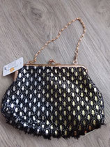 Clayre and eef Tasche schwarz/gold