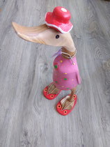 Holzente Ducks with shoes pink