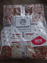 Lavandoux Tagesdecke rot/weiß/beige