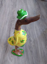 Holzente Ducks with shoes gelb