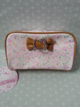 Kosmetiktasche, Beuty Bag, Kulturbeutel, kleine Tasche, Clutch, Hello Kitty, floral