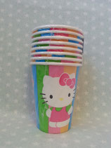 Partybecher, Einweg Becher, Hello Kitty, rainbow