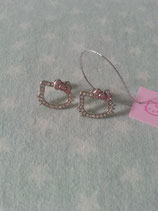 Ohrringe, Ohrstecker, Modeschmuck, Hello Kitty, diamond rosa