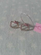 Ohrringe, Ohrstecker, Modeschmuck, Hello Kitty, diamond rosa