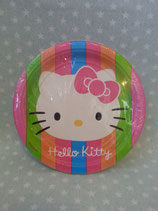 Pappteller, Partyteller, Einweg Teller, Hello Kitty, S rainbow