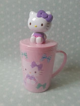 Trinkbecher, Becher mit Deckel, Wasserflasche, Travel Mug, Hello Kitty, bubble