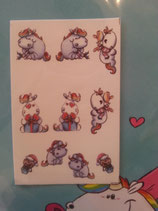 Nageltattoo, Nail Tattoo, Kawaii, Pummel x-mas 2