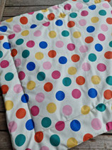 Hundedecke aus weichem Outdoorstoff Punkte bunt