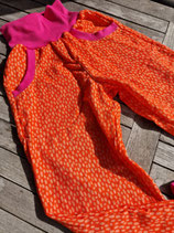 Musselinhose , Pumphose Sonnen orange pink