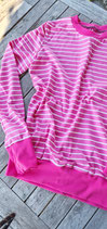Langarmshirt Hannah Streifen rosa weiß