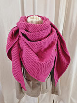 Waffel Halstuch für Damen Schal erika pink