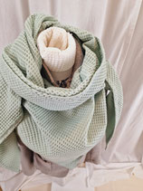 Waffel Halstuch für Damen Schal smaragd