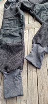 Walkhose für Damen schwarz mit robustem Besatz