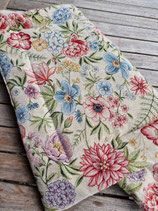 Hundedecke aus weichem Outdoorstoff Blumen beige Gobbelin