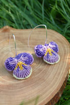 BOUCLES D'OREILLES "Violette Sauvage"