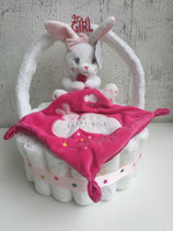 Panier lapin rose