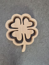 Holzfigur Kleeblatt