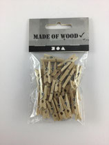 Holzklammern natur 3 cm C 30 Stk.